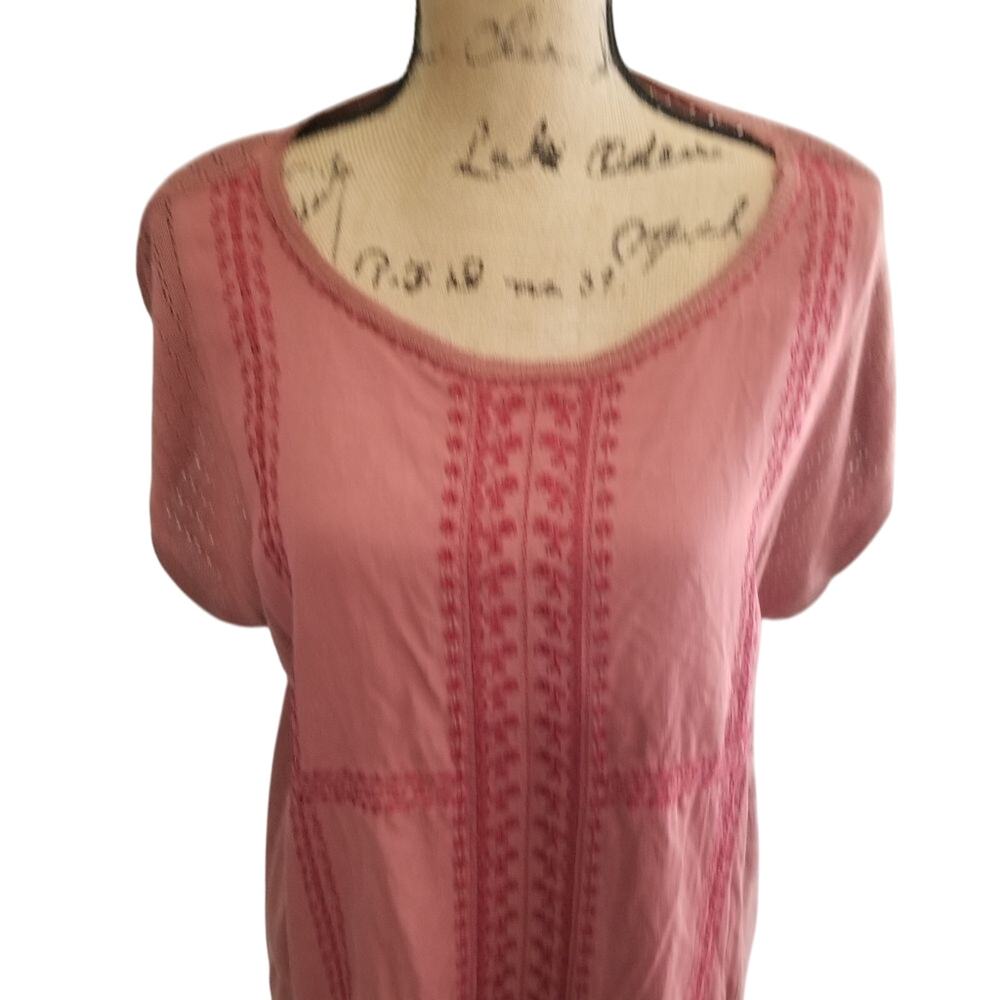 Lucky brand shirt size XS/S Rosey pink Boho 100% Viscose excellent condition